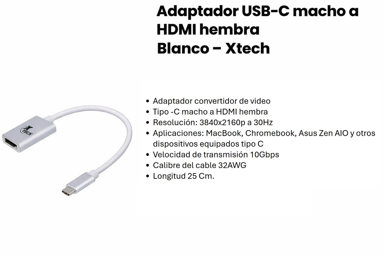 Adaptador USB-C a HDMI
