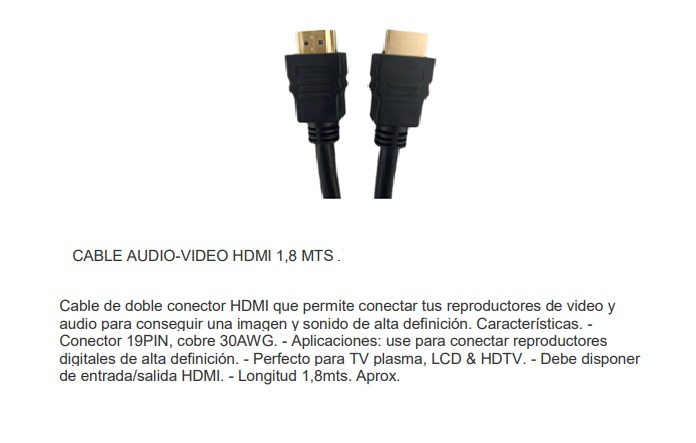 Cable HDMI