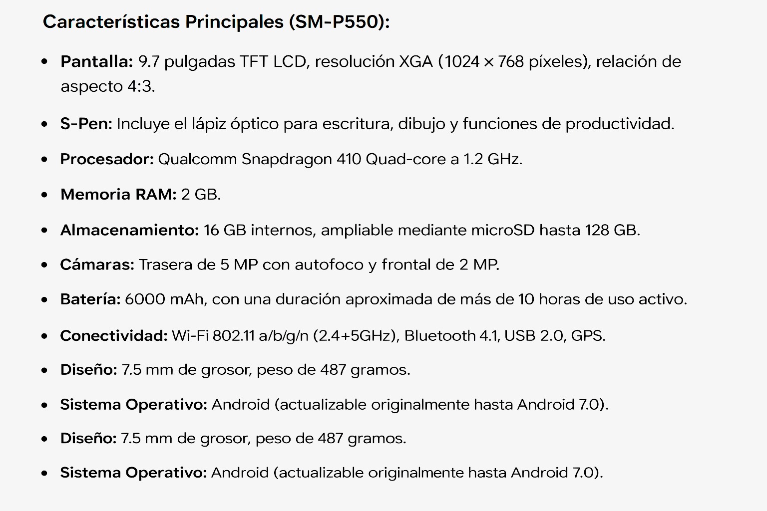 Tablet Samsung