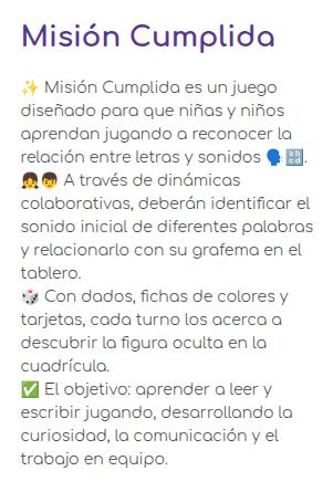 MISIÓN CUMPLIDA