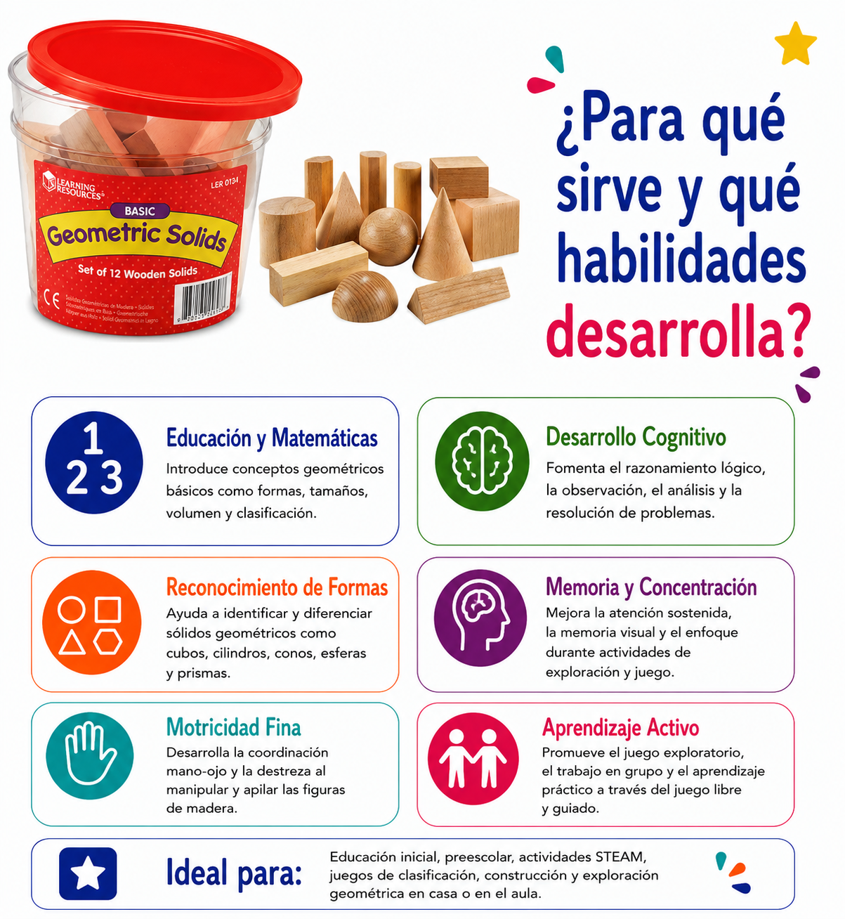 Cuerpos geométricos de madera