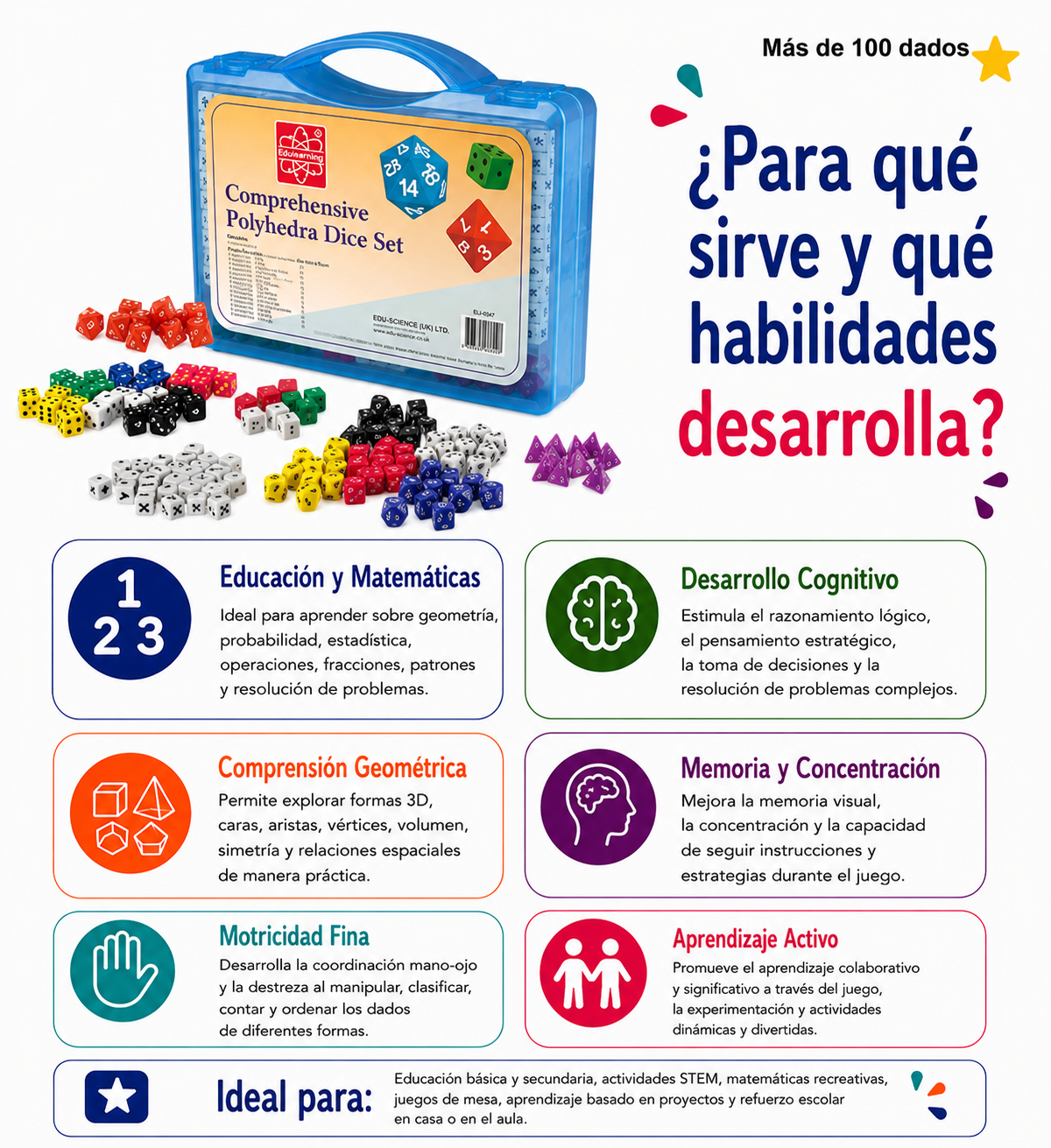 Maleta dados poliédricos